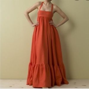 J.crew collection talitha tiered linen maxi dress